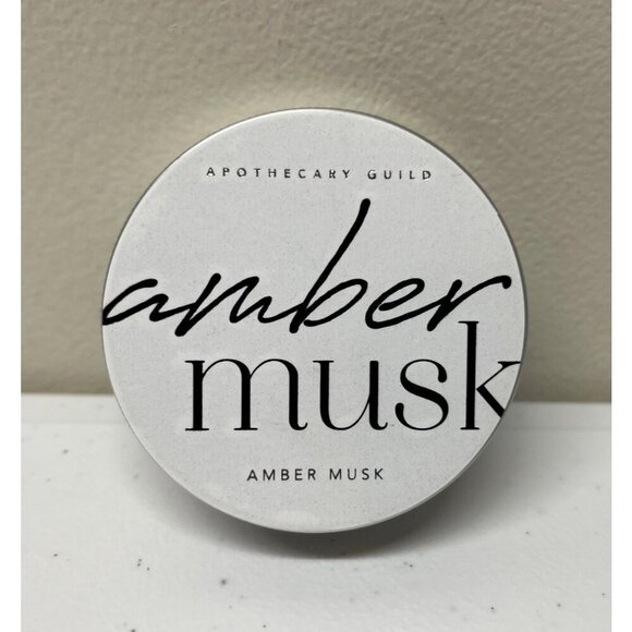 Zodax Apothecary Guild Amber Musk Tin Candle 2.9oz NEW / 24 hour burn time - Picture 1 of 6